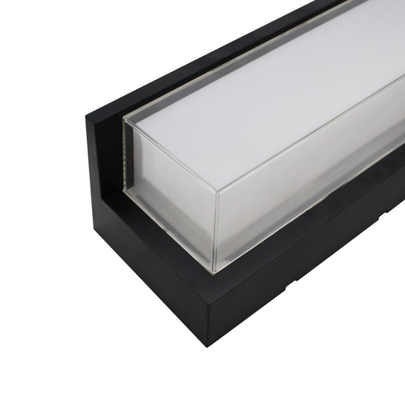 Applique LED Murale Extérieure Noire 24W Température de Lumière Variable - 3000K/4000K/6000K - Silamp France