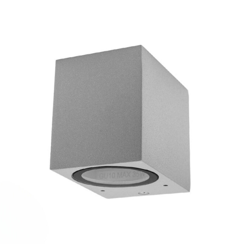 Applique Murale Argent LED Rectangulaire IP44 pour Ampoule GU10 - Silamp France