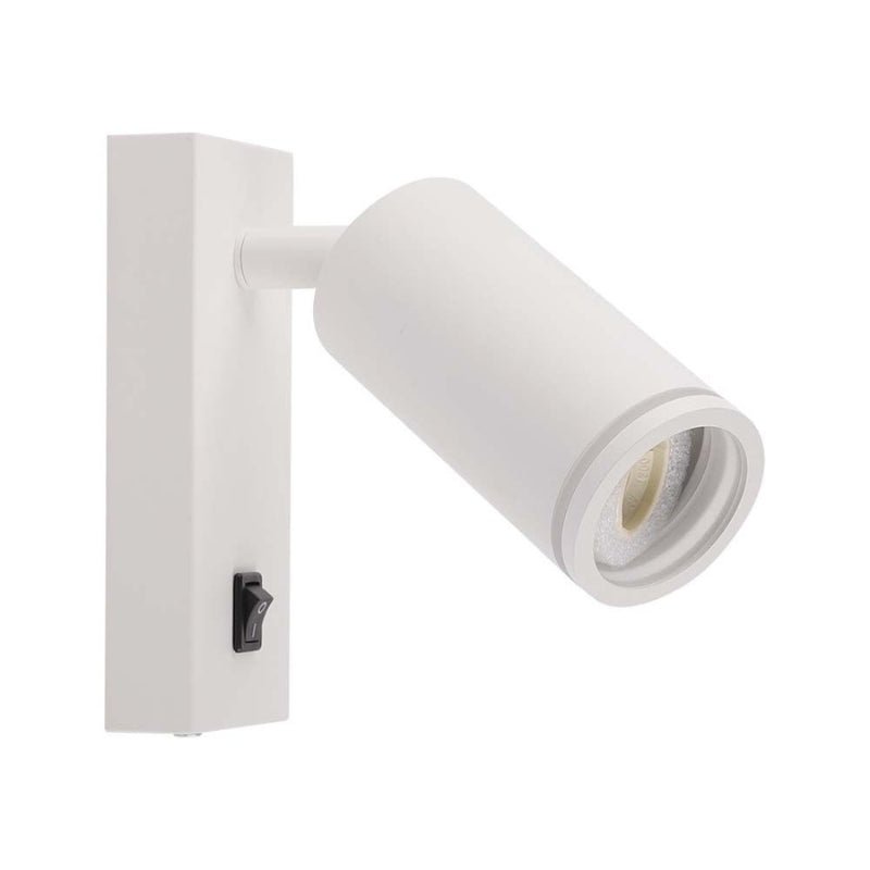 Applique Murale Blanche avec Interrupteur pour Ampoule GU10 - Silamp France