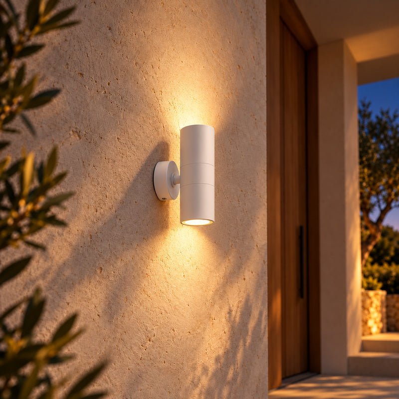 Applique Murale Blanche IP65 Double Faisceau GU10 - Pack de 10 - Silamp France