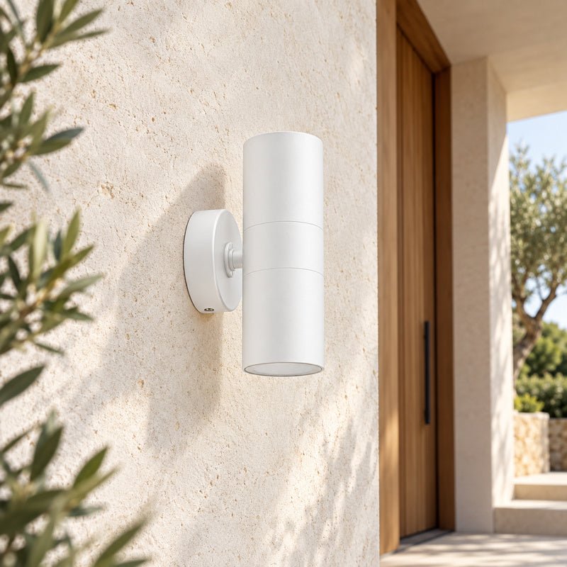Applique Murale Blanche IP65 Double Faisceau GU10 - Silamp France