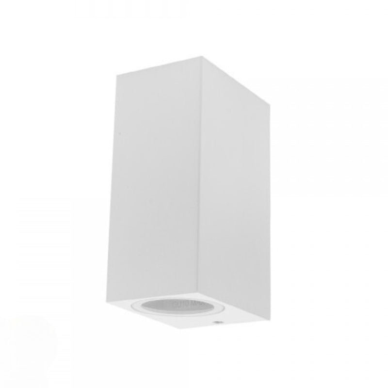 Applique Murale Blanche LED Carrée IP44 double faisceau GU10 - Silamp France