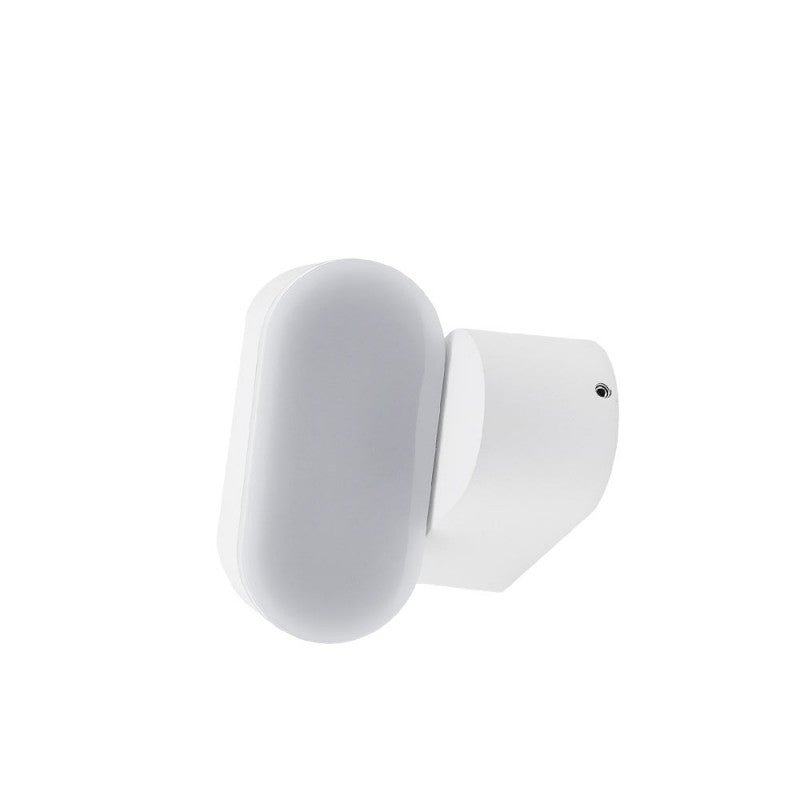 Applique Murale Blanche LED IP54 Orientable Ovale - Silamp France