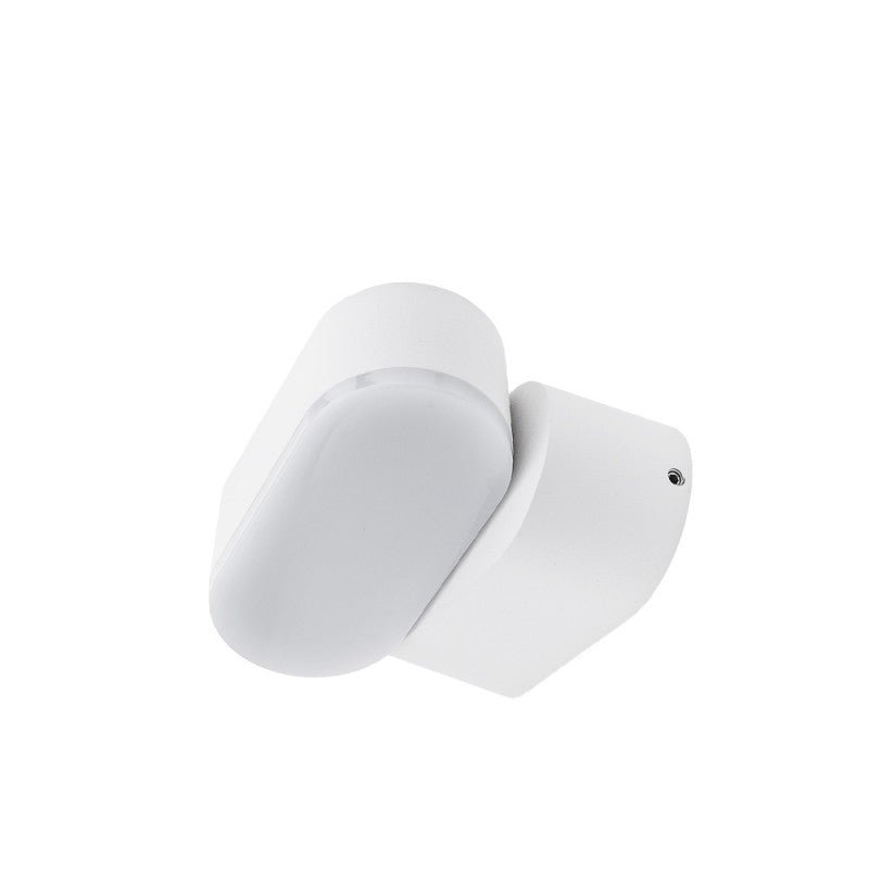 Applique Murale Blanche LED IP54 Orientable Ovale - Silamp France