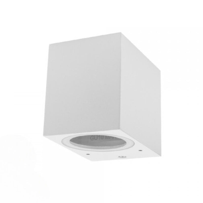 Applique Murale Blanche LED Rectangulaire IP44 pour Ampoules GU10 - Silamp France