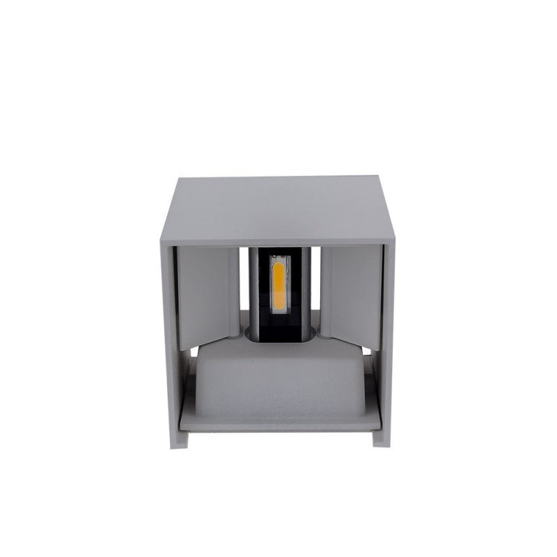 Applique Murale Grise LED 12W IP54 Carré - Silamp France