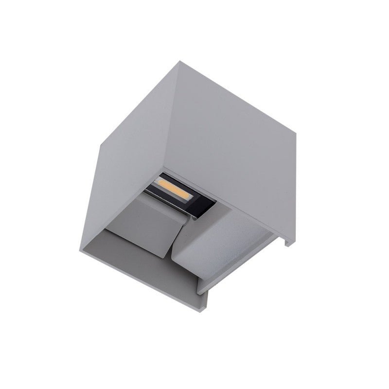 Applique Murale Grise LED 12W IP54 Carré - Silamp France