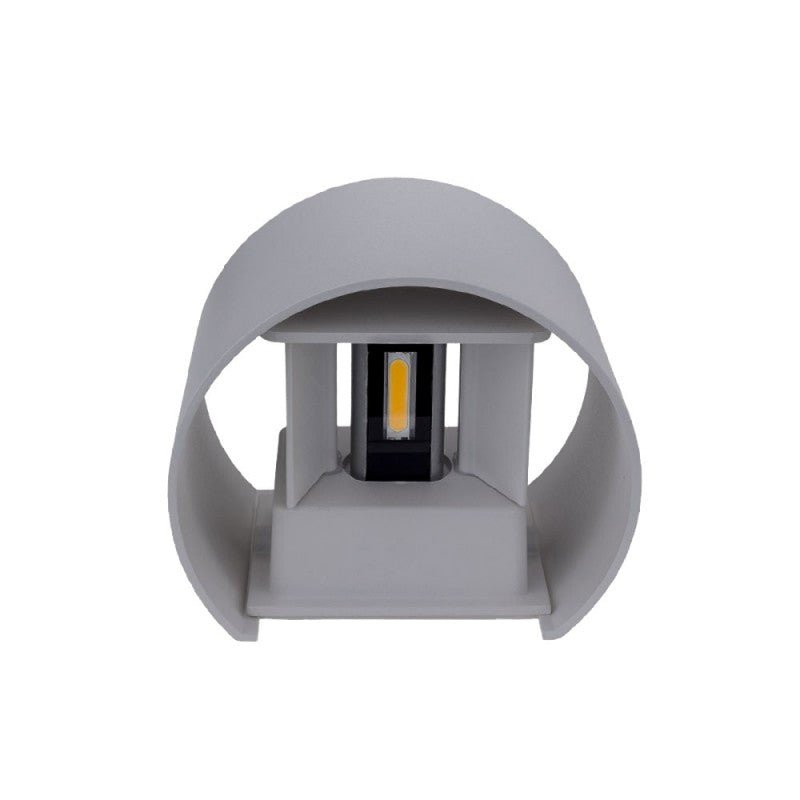 Applique Murale Grise LED 6W IP54 Arrondie - Silamp France