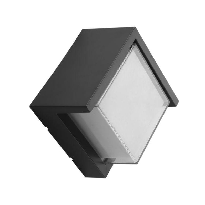 Applique Murale LED 15W Noire Carrée IP65 avec cache - Silamp France
