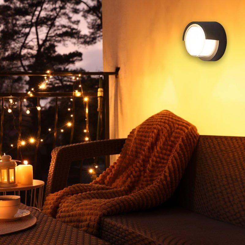 Applique Murale LED 15W Noire Ronde IP65 avec Cache (Pack de 4) - Silamp France