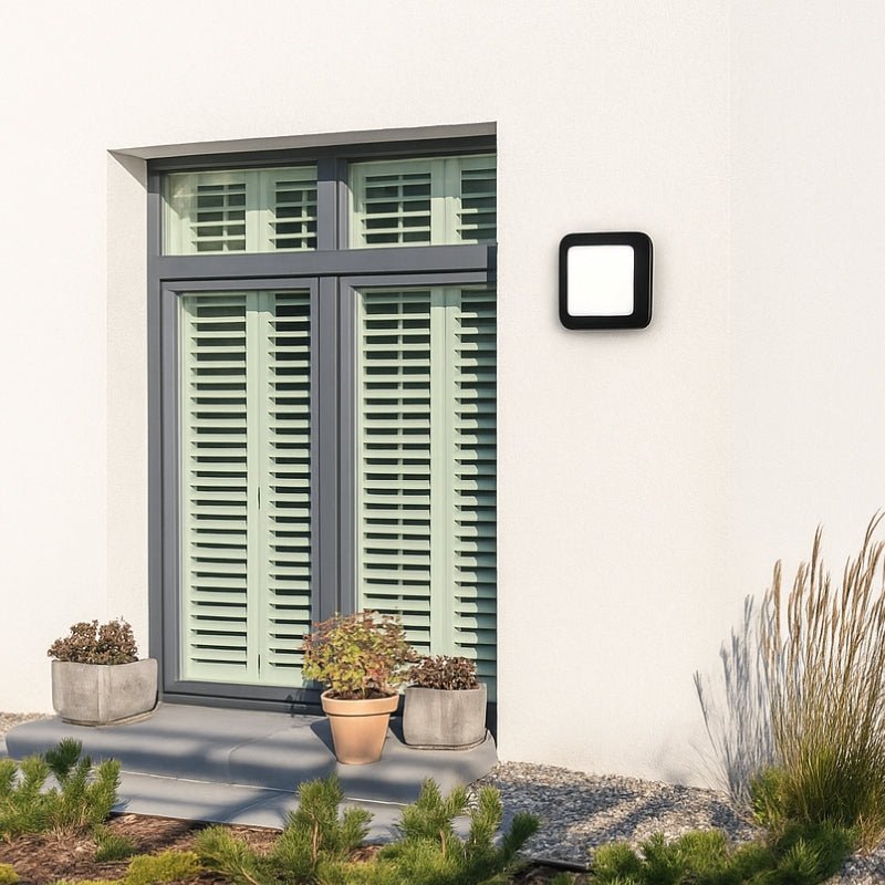 Applique Murale LED 4W Noire Carrée IP65 - Silamp France