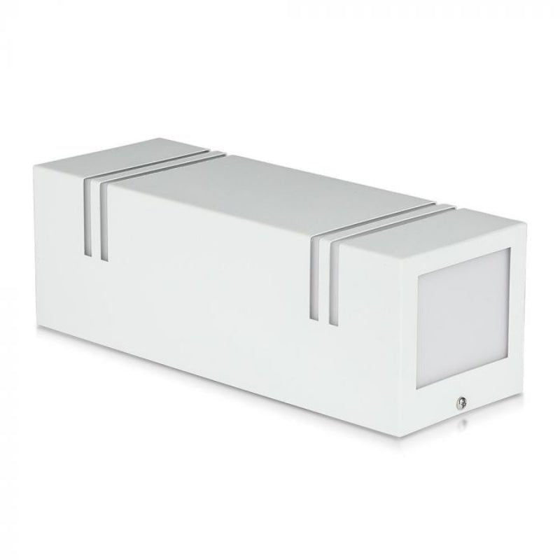 Applique Murale LED Blanche Carrée IP44 Double Faisceau GU10 - Silamp France
