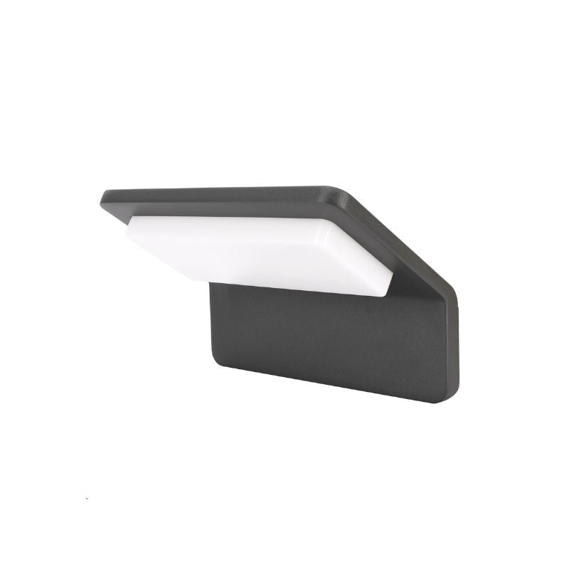 Applique Murale LED Extérieure Incurvée 9W Graphite Grise IP65 - Silamp France