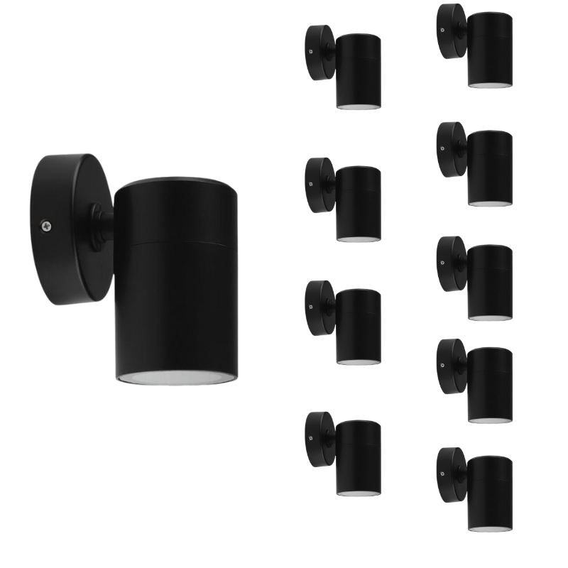 Applique murale LED Noire IP65 GU10 (Pack de 10) - Silamp France