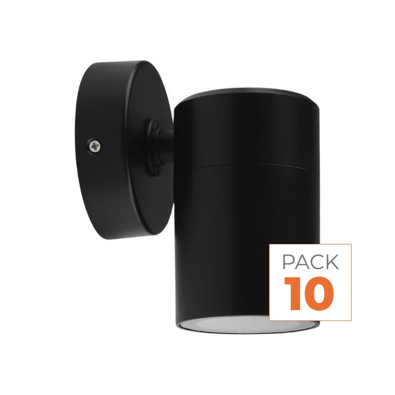 Applique murale LED Noire IP65 GU10 - Pack de 10 - Silamp France