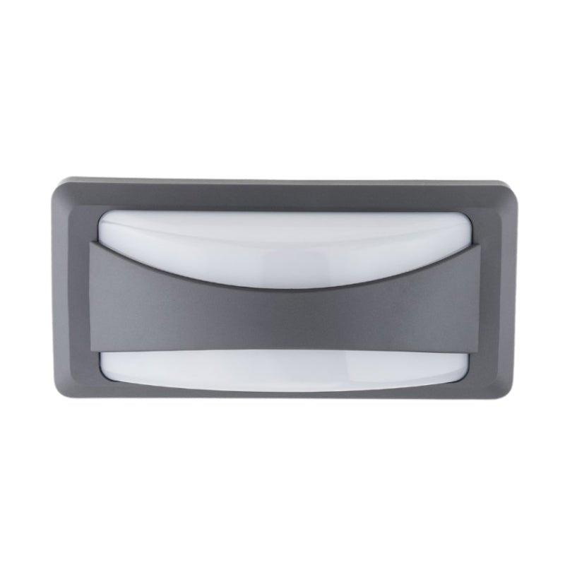 Applique Murale LED Rectangulaire 12W IP65 Gris - Silamp France
