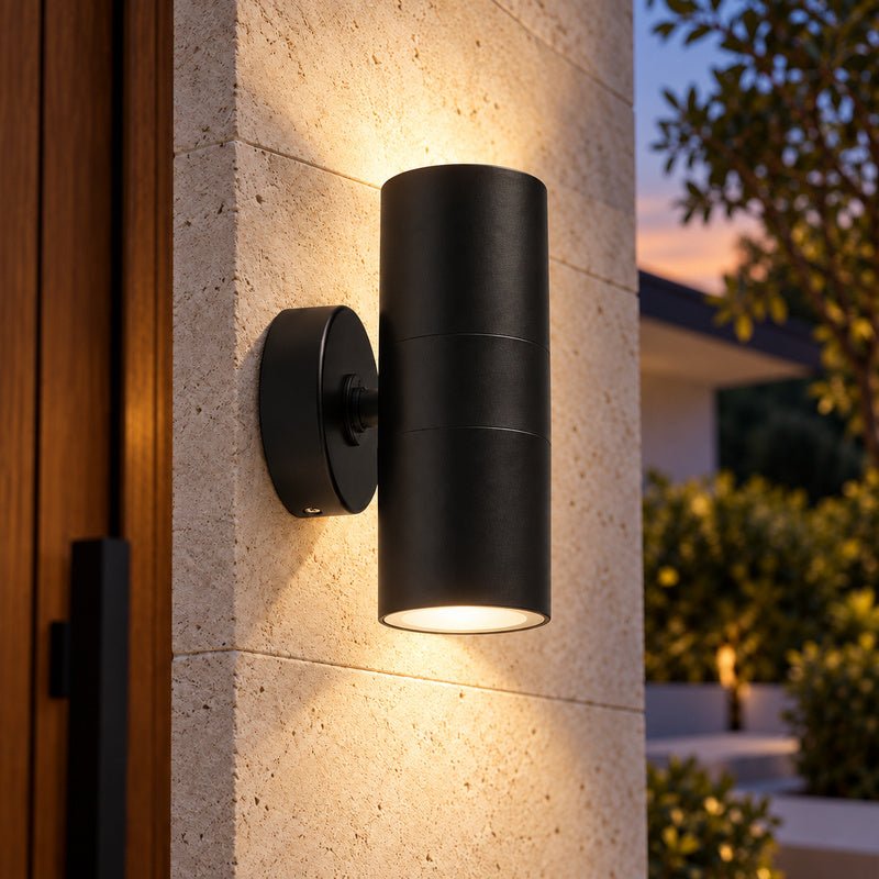 Applique Murale Noire IP65 Double Faisceau GU10 - Silamp France