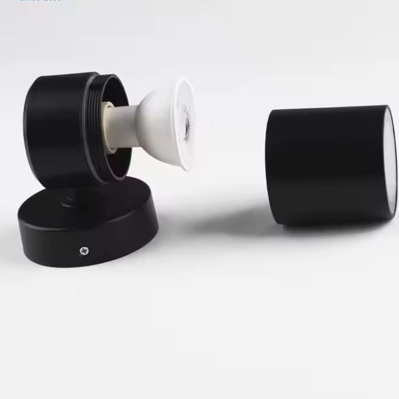 Applique Murale Noire IP65 pour Ampoule GU10 - Silamp France