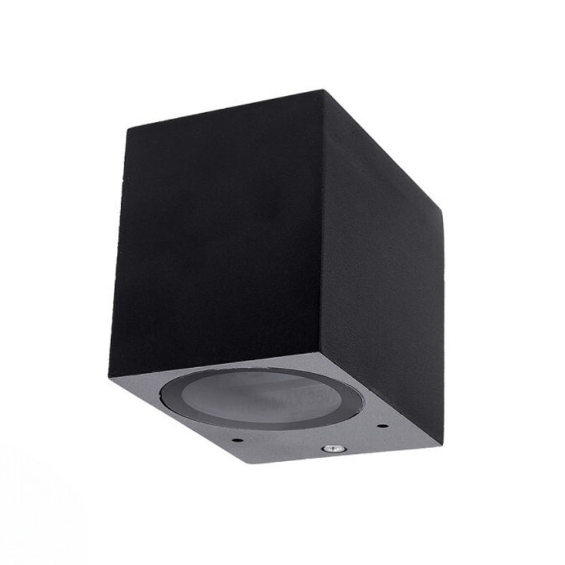 Applique Murale Noire LED Rectangulaire IP44 pour ampoules GU10 - Silamp France