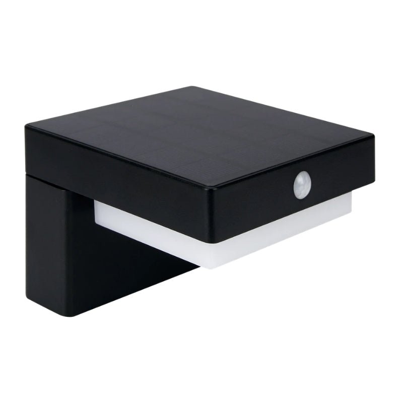Applique Murale Solaire 220lm USB - C Carré IP54 Noir - Silamp France