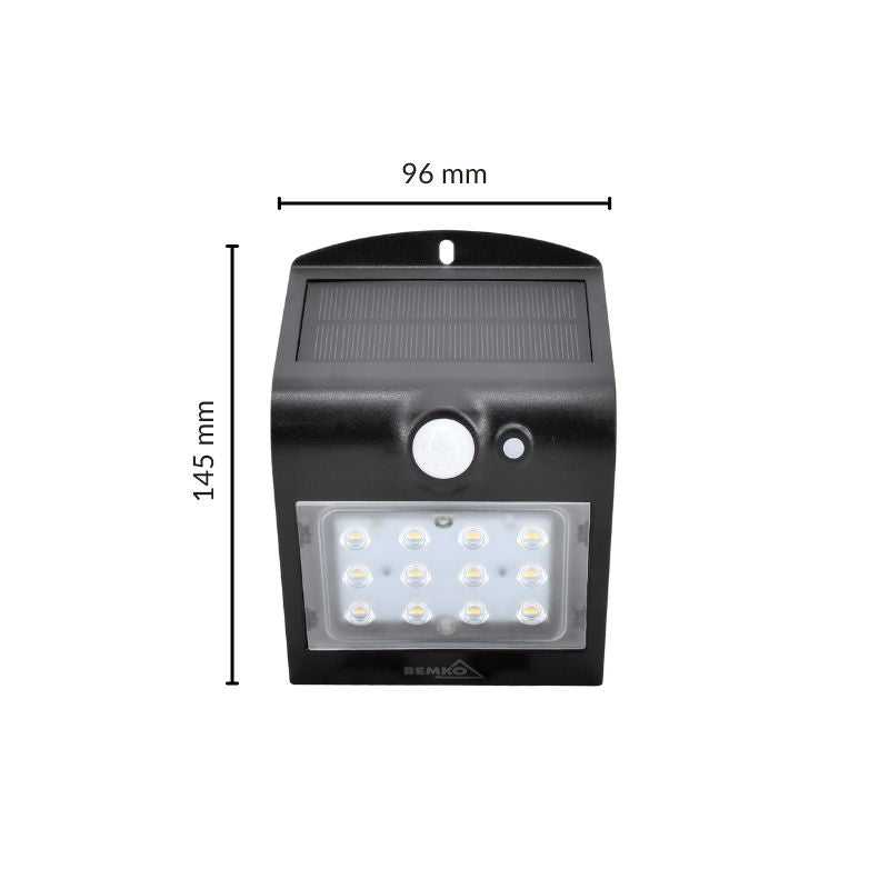 Applique Murale Solaire LED 1.5W IP65 220lm avec Détecteur de Mouvement - Silamp France