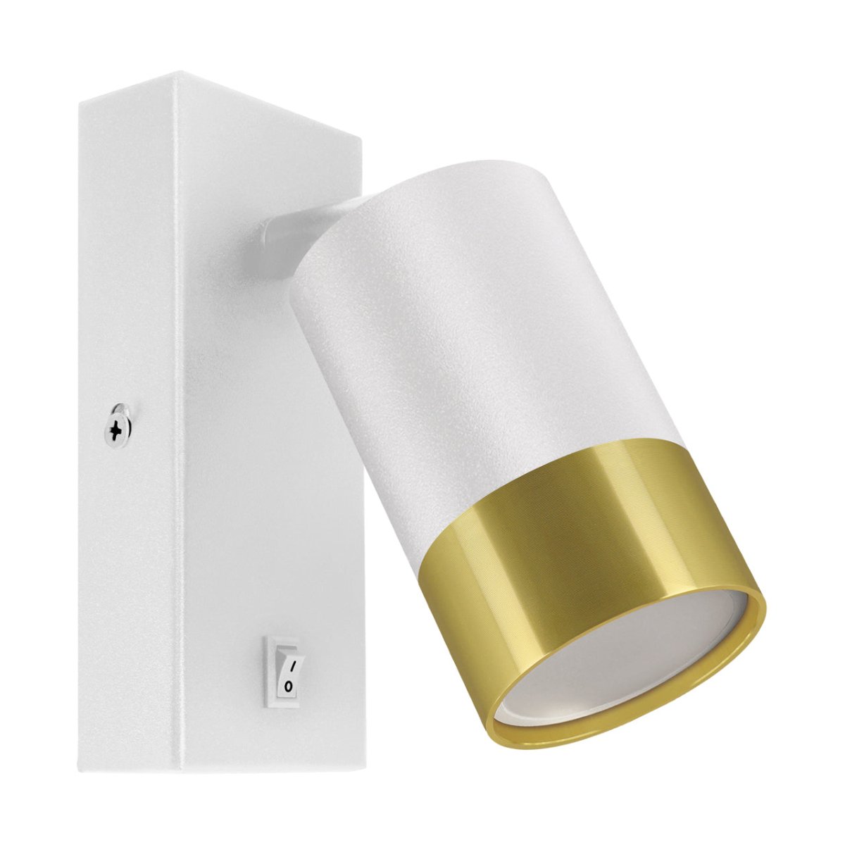 Applique Orientable avec Interrupteur BLANC et OR pour Ampoule GU10 - Silamp France