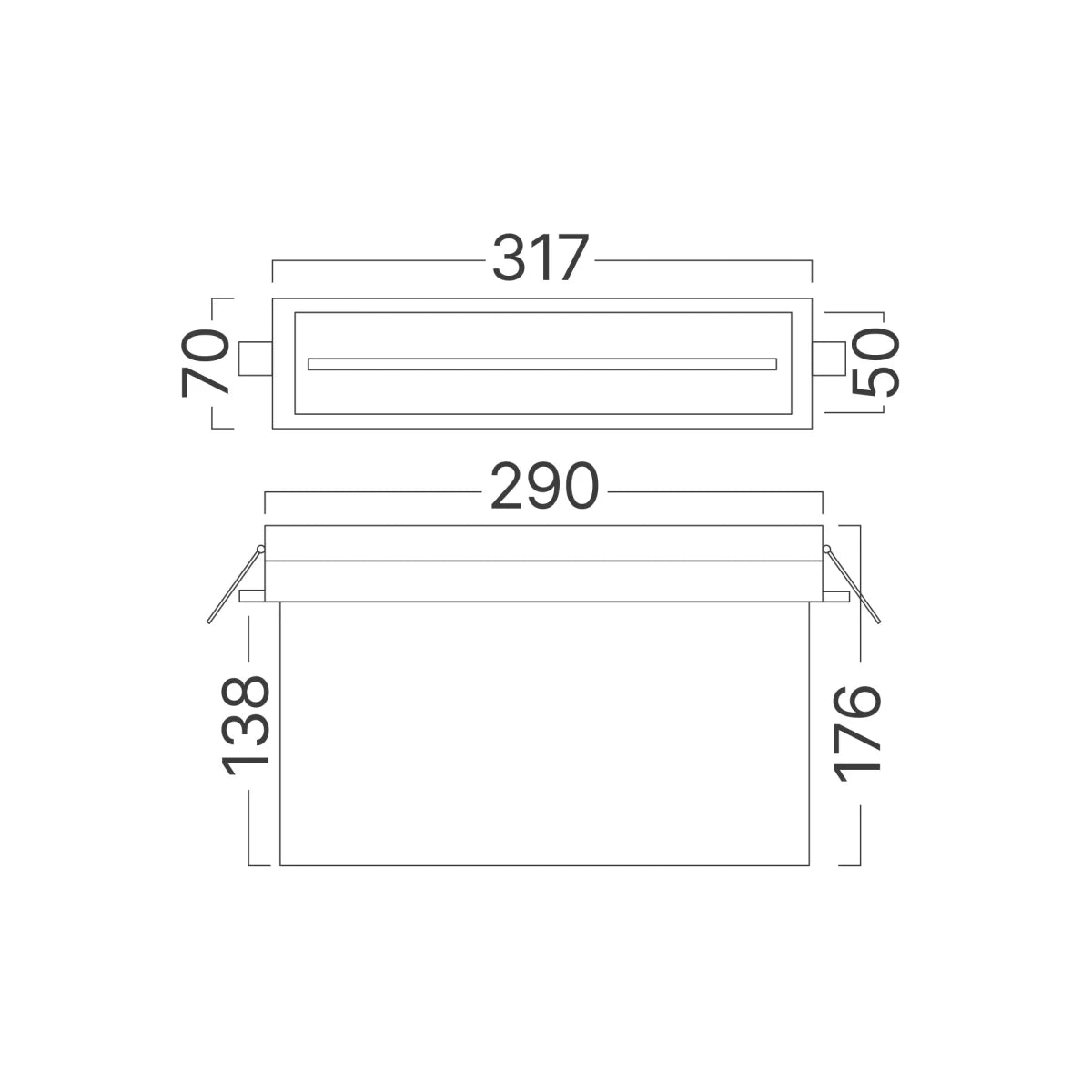 Bloc de Secours LED Encastré Évacuation 2W IP20 Blanc - Silamp France