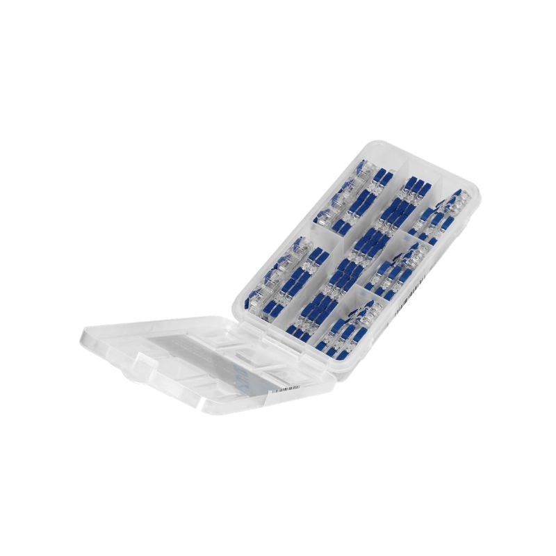 Boîte de 50 Connecteurs Bout à Bout (24x1 fil, 16x2 fils, 10x3 fils) - Silamp France