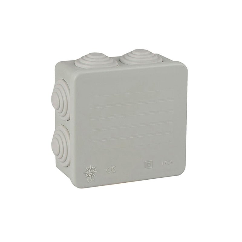 Boîte de Dérivation Étanche Carrée 80mm Épaisseur 35mm - Silamp France