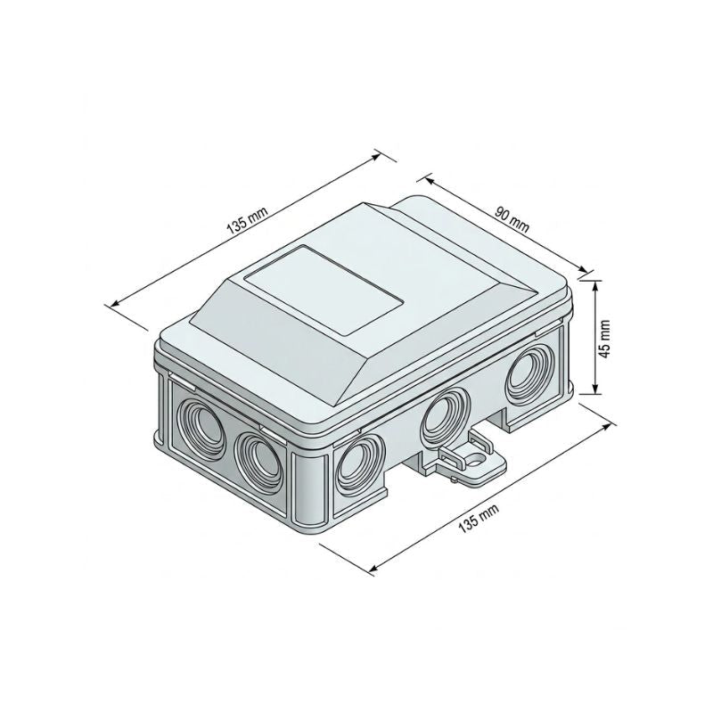 Boîte de Dérivation Étanche IP54 90x135 mm - Silamp France
