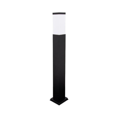 Borne de Jardin 80cm Carré Noir pour Ampoule E27