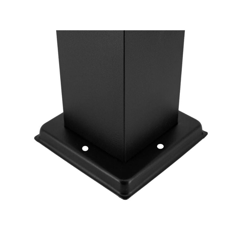 Borne de Jardin 80cm Carré Noir pour Ampoule E27 - Silamp France