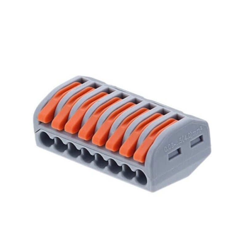 Borne de raccordement à levier 8 entrées avec serre câble - Silamp France