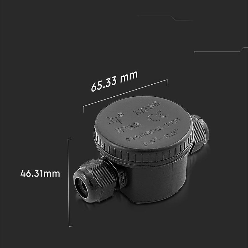 Borne de raccordement Noir Etanche IP66 - Silamp France