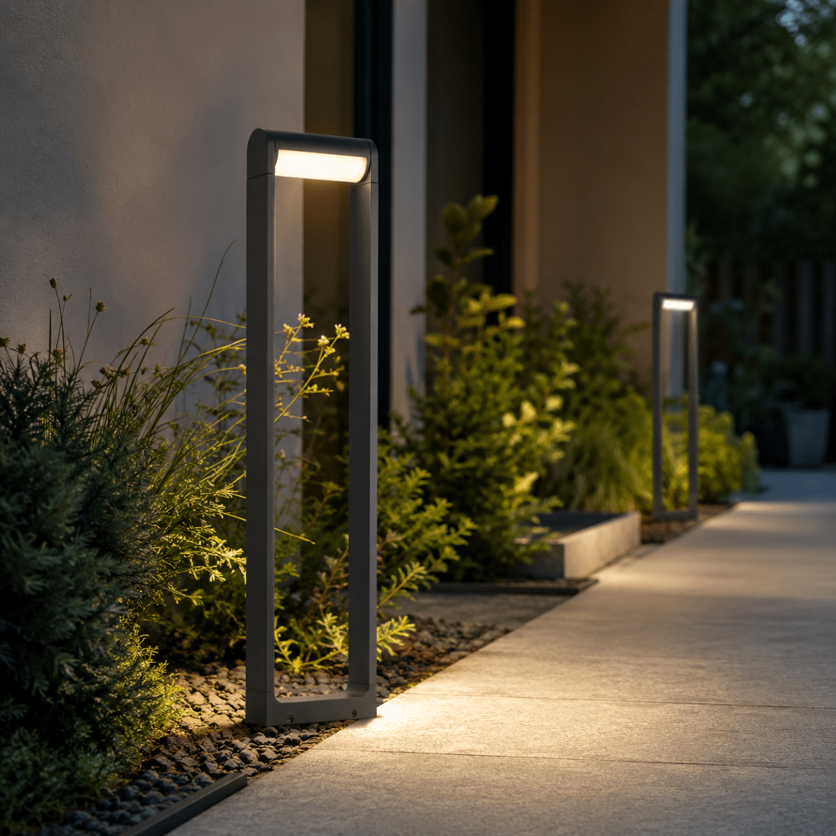 Borne Extérieure LED 10W Cadre Design Anthracite IP65 60cm - Silamp France
