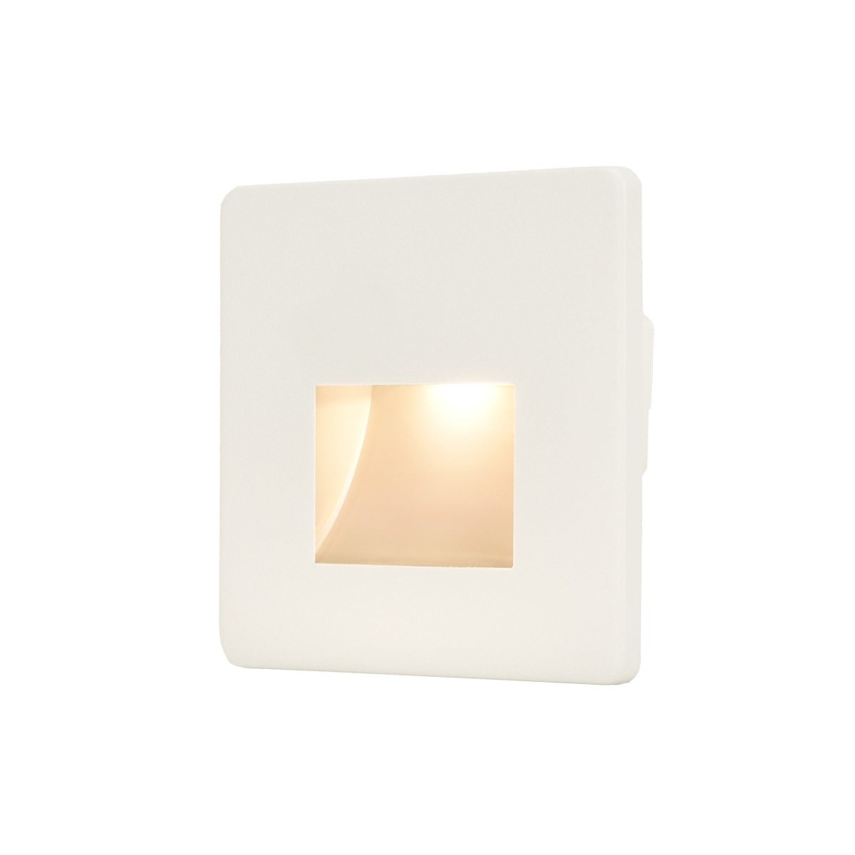 Cadre Carré Blanc pour Balise LED Escalier - Modèle Ouverture Large - Silamp France