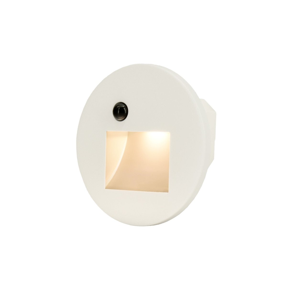 Cadre Rond Blanc pour Balise LED Escalier avec Détecteur - Modèle Ouverture Large - Silamp France