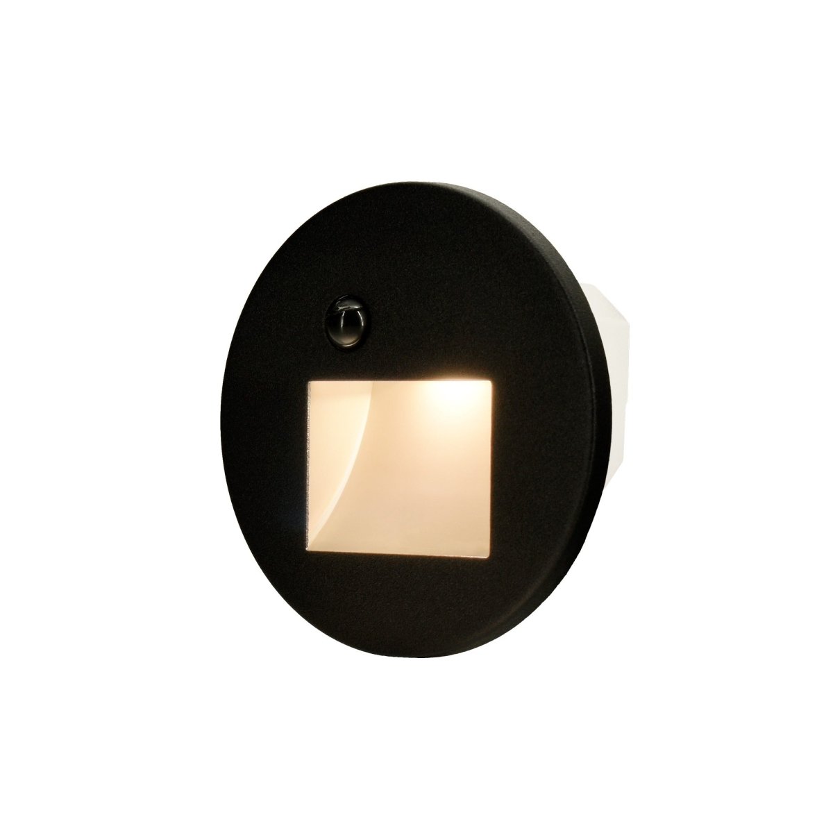 Cadre Rond Noir pour Balise LED Escalier avec Détecteur - Modèle Ouverture Large - Silamp France