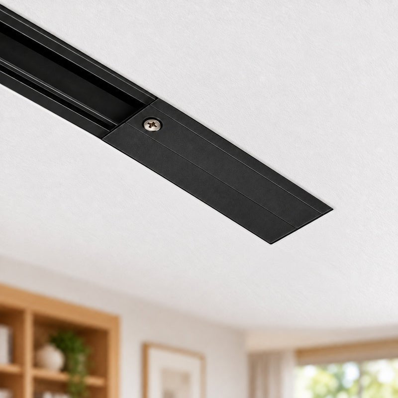 Connecteur d'Alimentation pour Rail Encastrable Monophasé Noir - Silamp France