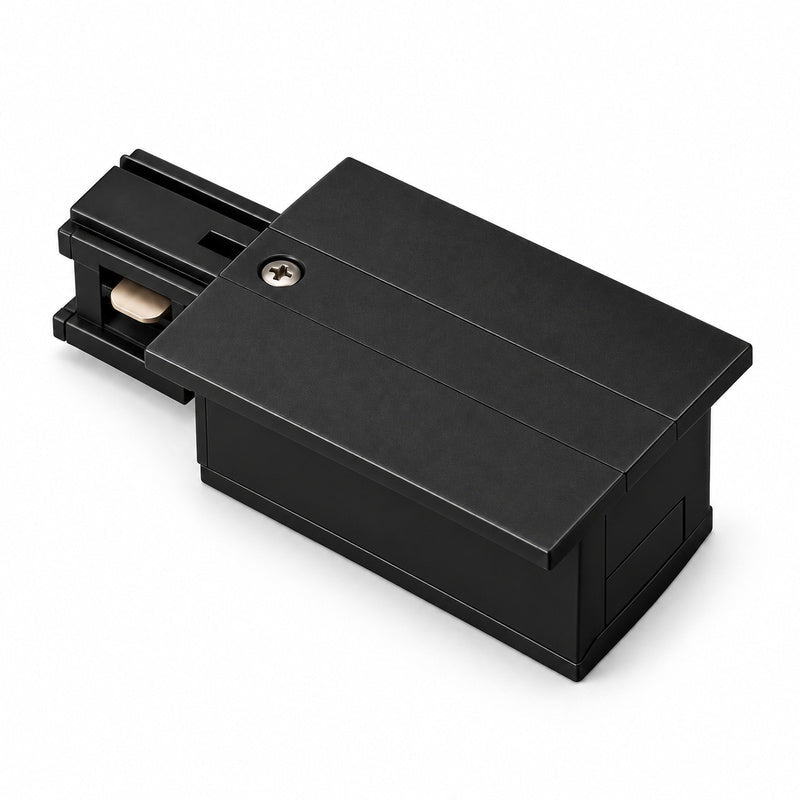 Connecteur d'Alimentation pour Rail Encastrable Monophasé Noir - Silamp France