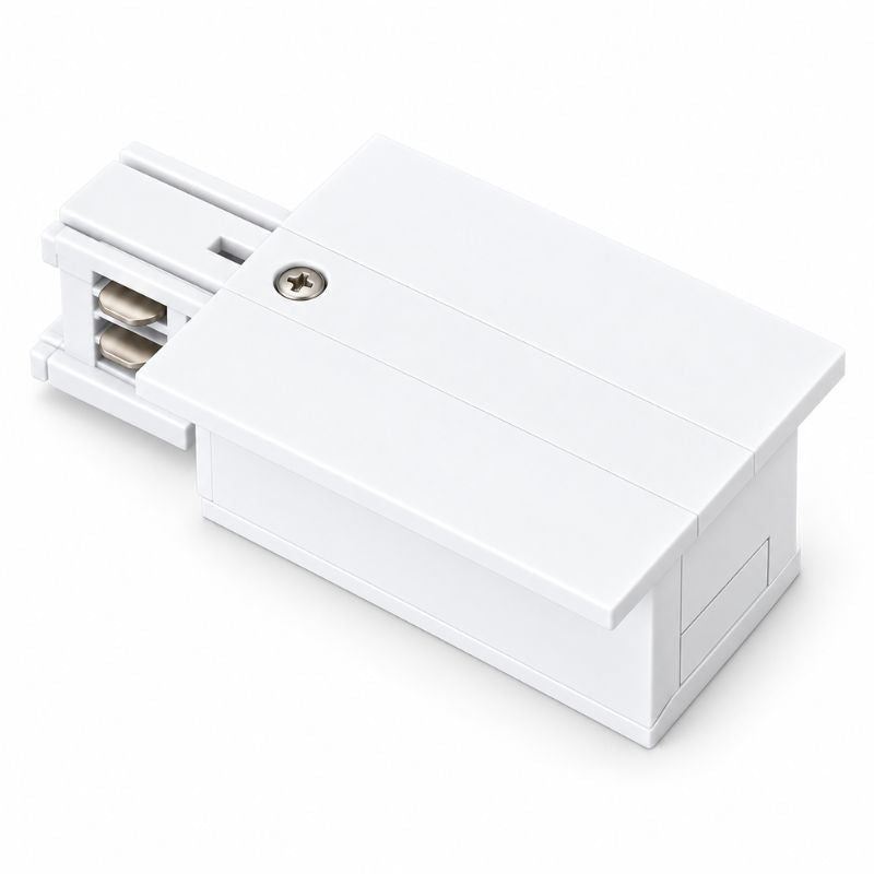 Connecteur d'Alimentation pour Rail Encastrable Triphasé Blanc - Silamp France