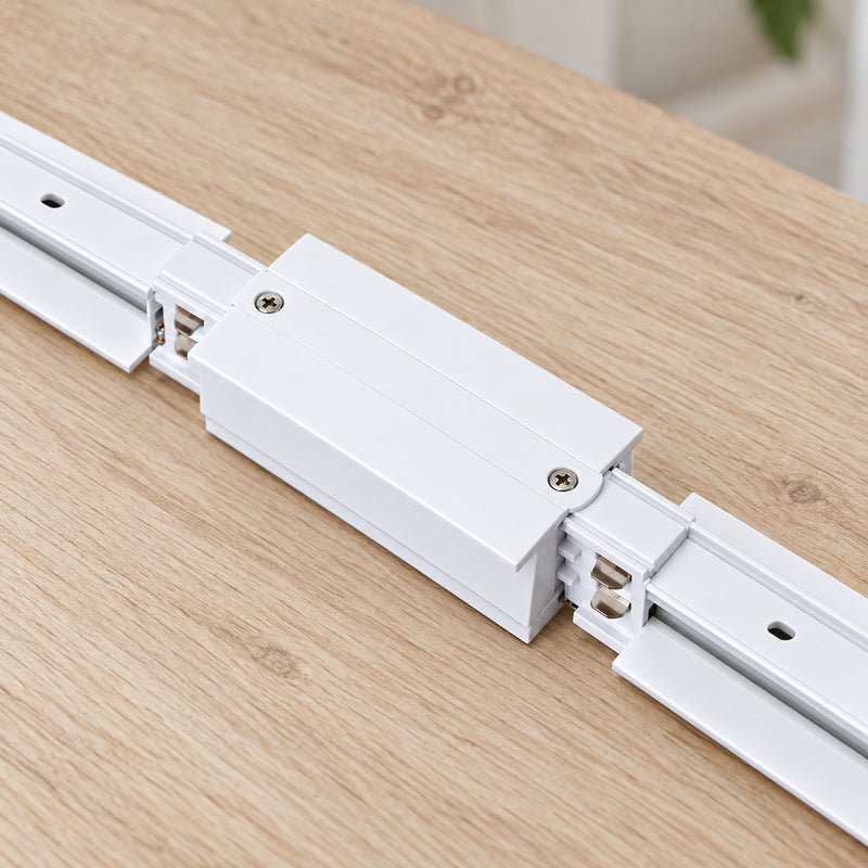 Connecteur Droit Rail Encastrable Triphasé Blanc - Silamp France