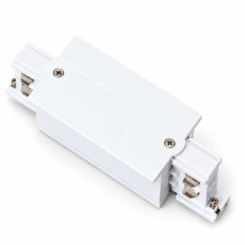 Connecteur Droit Rail Encastrable Triphasé Blanc - Silamp France