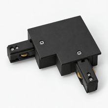 Connecteur L Rail Encastrable Monophasé Angle 90° Noir