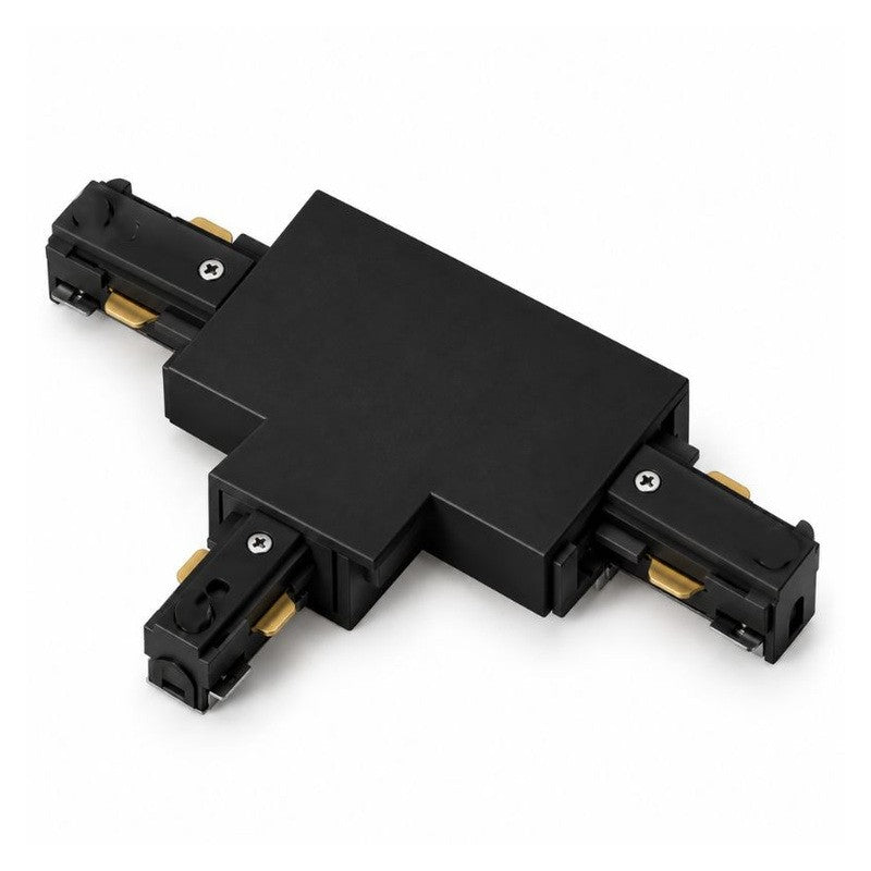 Connecteur T Rail Encastrable Monophasé Noir - Silamp France