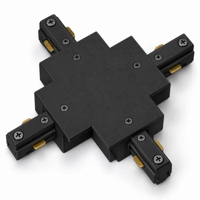 Connecteur X Rail Encastrable Monophasé Noir - Silamp France