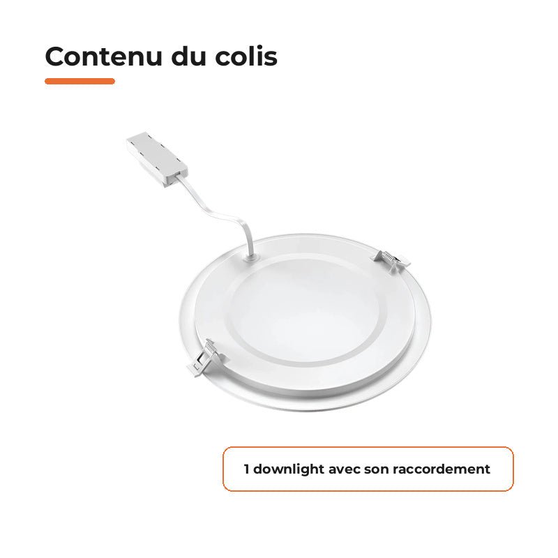 Downlight Dalle LED Ronde Ø229mm 18W Blanc CCT - Silamp France