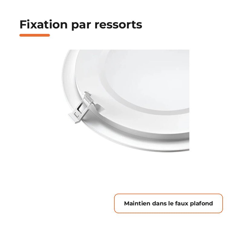 Downlight Dalle LED Ronde Ø229mm 18W Dimmable Blanc CCT - Pack de 10 - Silamp France