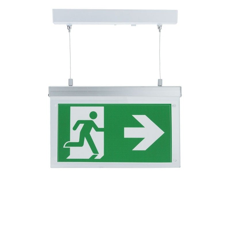 Éclairage de Secours LED Suspendu à Fixer 2W 3h Batterie avec Pictogrammes - Silamp France