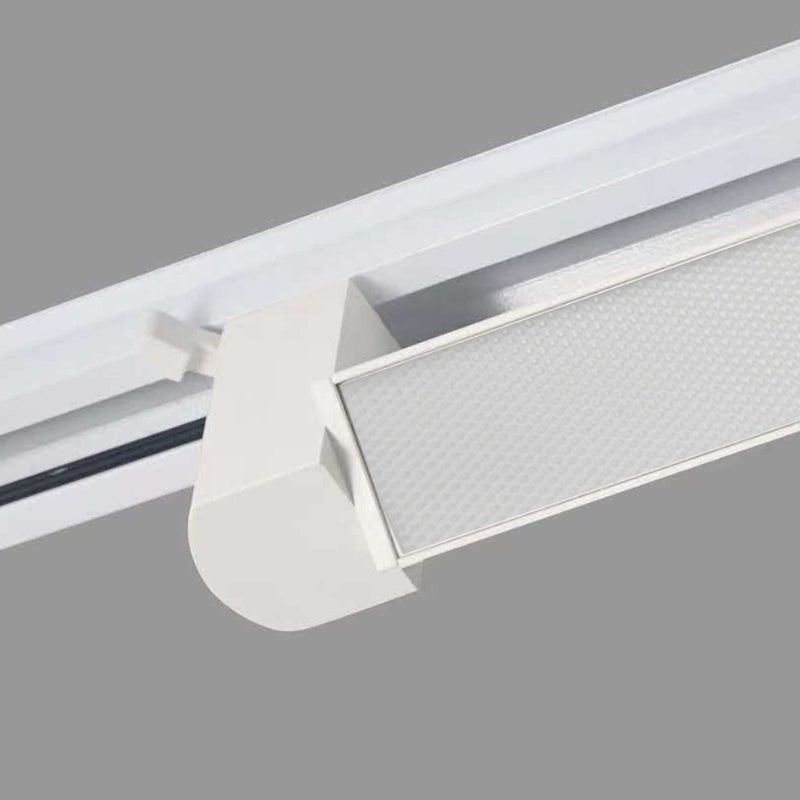 Éclairage sur Rail Linéaire Opaque Monophasé 20W 35cm Blanc - Silamp France